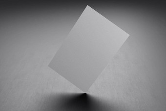白色垂直业务卡纸模型模板空白空间封面插入公司标志个人身份黑色的纸板背景现代概念插图渲染
