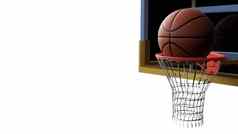 篮球希望白色孤立的背景体育运动有竞争力的游戏概念插图