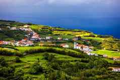 视图石头村东北海岸为什么米格尔岛亚速尔葡萄牙视图石头村皮科巴尔托洛梅乌东北海岸为什么米格尔岛亚速尔葡萄牙