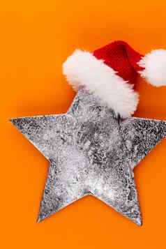 圣诞节明星装饰柔和的彩色的背景圣诞节一年最小的概念