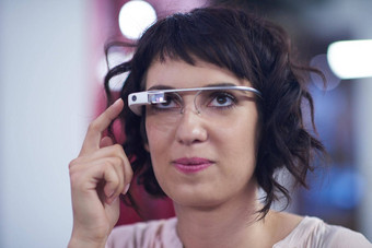 女人虚拟现实小工具电脑眼镜
