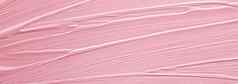 粉红色的口红唇光泽纹理化妆品背景化妆美化妆品产品奢侈品品牌假期平铺背景摘要墙艺术油漆中风