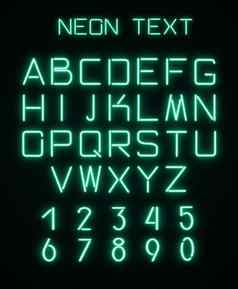 字母数字创建霓虹灯光