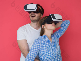 快乐夫妇虚拟现实头戴式耳机眼镜虚拟现实