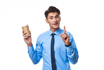 商人沟通电话杯咖啡工作室生活方式