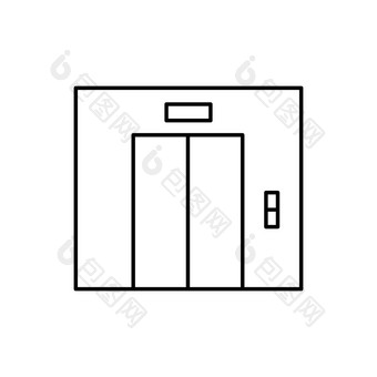 电梯门电梯行图标元素机场旅行插图图标迹象符号网络标志移动应用程序