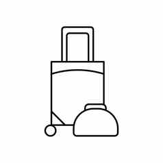 旅行行李手提箱行图标元素机场旅行插图图标迹象符号网络标志移动应用程序