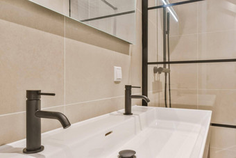 时尚的浴室极简主义风格大水槽