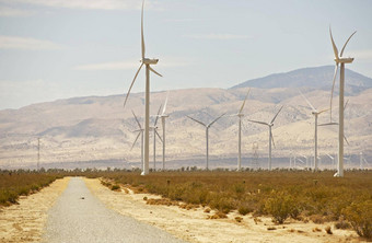 莫哈韦<strong>沙漠沙漠</strong>路风涡轮机莫哈韦<strong>沙漠</strong>加州美国