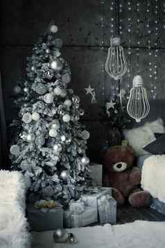圣诞节一年室内装饰冷杉树花环球