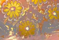 埃布鲁大理石花纹艺术花模式摘要彩色的背景
