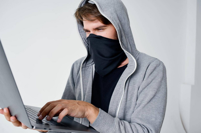 戴面具的男人隐形技术抢劫安全流氓生活方式