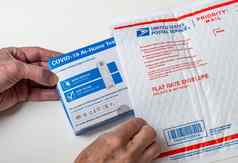 自测家庭科维德测试工具包美国邮政总局信封交付