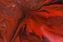 大理石的纹理设计模仿红色的黑色的大理石模式流体艺术