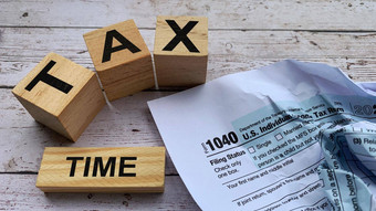 税时间标签木块税形式背景税概念