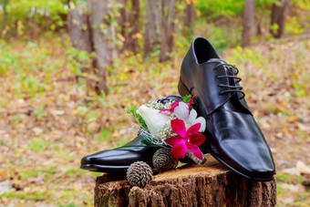 婚礼细节新郎配件鞋子