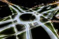 天线前视图现代运输高速公路路环形交叉路口路交通多级结highway-top视图亚洲重要的基础设施运输