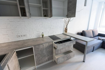 室内小生活装备厨房工作室公寓简约风格光颜色