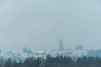 索菲娅大教堂基辅冬<strong>天降</strong>雪乌克兰