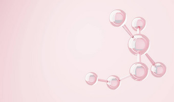 渲染简单的化学债券一边细胞分子原子离子债券分子液体下降泡沫背景共价债券生化交互