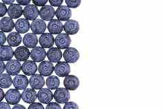 集蓝莓孤立的白色纹理新鲜的蓝莓浆果特写镜头多汁的森林蓝莓越桔