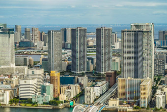东京城市景观carretta汐留观察甲板
