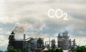 排放温室气体排放工厂烟囱碳二氧化物气体全球空气气候污染碳二氧化物地球大气温室气体烟排放烟囱