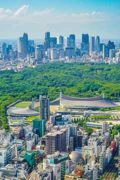 东京城市景观涩谷天空