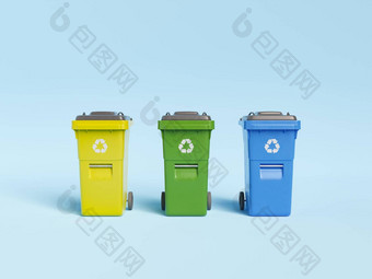 垃圾箱可回收的垃圾