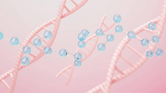 渲染简单的化学债券一边细胞分子原子离子债券分子液体下降泡沫背景共价债券生化交互