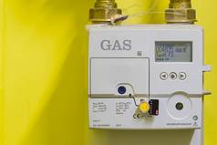 国内聪明的计安装电气体计显示面板概念能源价格上升