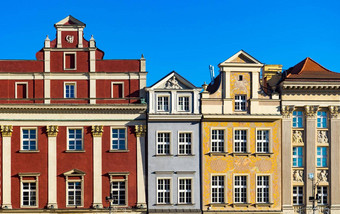 色彩斑斓的房子<strong>欧洲建筑</strong>石头房子装饰五彩缤纷的颜色颜色建筑波兹南波兰