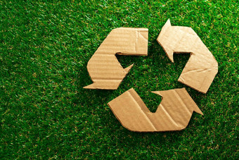 回收生态概念纸板回收标志
