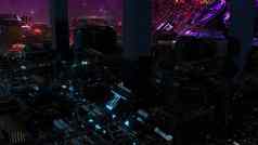 插图外星人科幻城市光学耀斑
