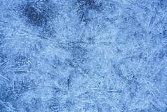 蓝色的冰纹理背景水晶表面