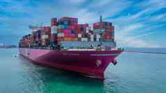 全球业务公司运费航运物流进口出口运输容器船容器货物船商业工业港口运费运输