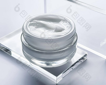 脸奶油保湿霜Jar产品样本玻璃<strong>美护</strong>肤品化妆品科学