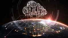 云计算技术在线数据存储精明的业务网络概念
