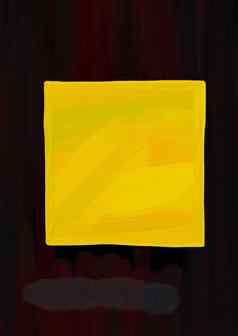 摘要绘画石油绘画现代艺术极简主义黄色的广场黑色的背景