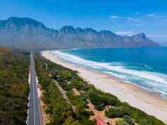 科格尔贝海滩西方角南非洲科格尔贝崎岖的海岸行壮观的山