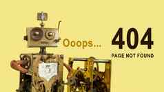 有趣的机器人机械部分标志页面发现