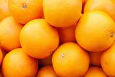 橙子市场摊位纹理背景成熟的多汁的水果橙子