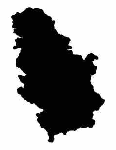 轮廓地图塞尔维亚
