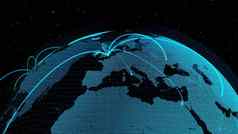 全球网络互联网连接轨道地球全球
