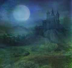 景观城堡月亮
