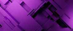 摘要豪华的未来主义的多维数据集现代紫罗兰色的横幅背景壁纸插图