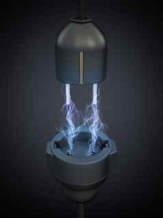闪电电插头权力套接字电能源概念插图