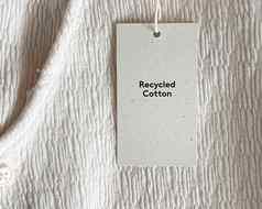 回收棉花时尚标签标签出售价格卡奢侈品织物背景购物零售