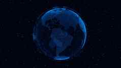数字地球显示概念全球网络