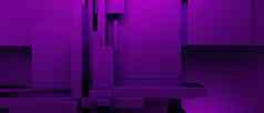 摘要令人惊异的块多维数据集未来深紫罗兰色的横幅背景插图